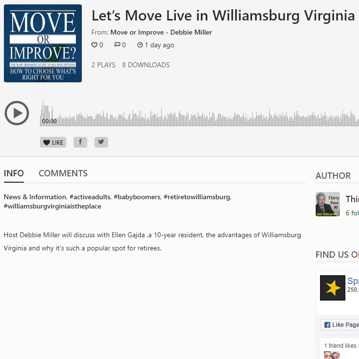 Let’s Move Live in Williamsburg Virginia